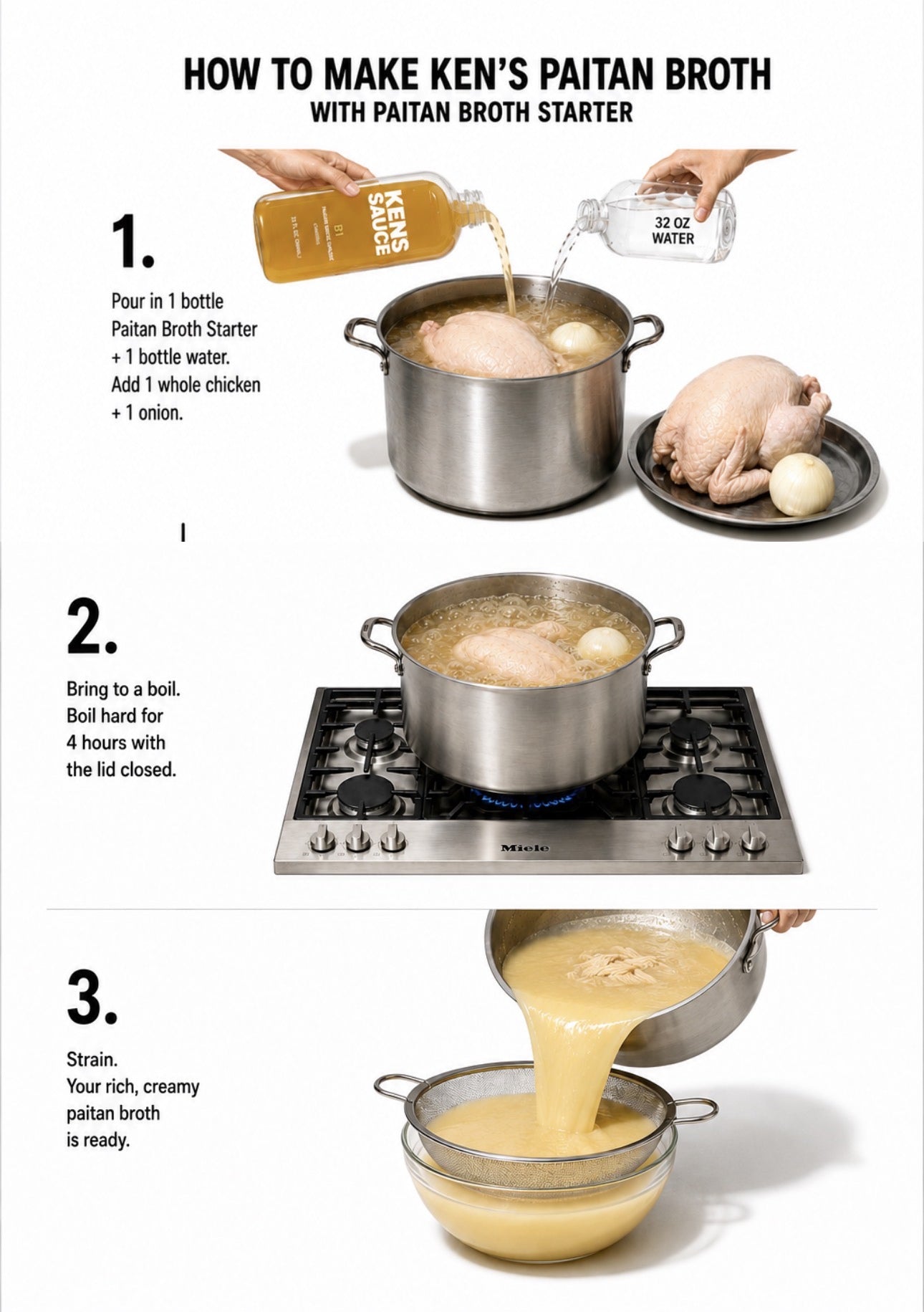 B1 CHICKEN PAITAN BROTH STARTER — 32 OZ